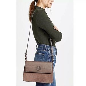 NWT Tory Burch McGraw mixes suede shoulder bag